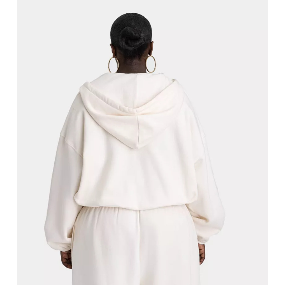 KBB by KAHLANA Women's 'the Zip-up Hoodie' - Cream M - Picture 2 of 4